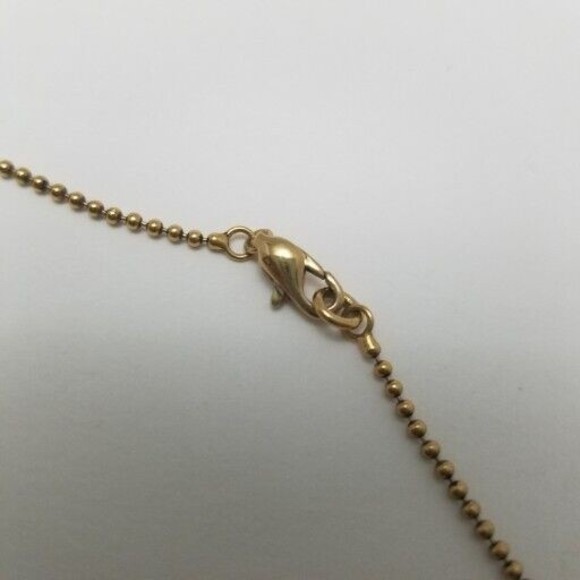 Vintage Monet Teardrop Y drop Necklace Gold Tone 16" w/ 2" drop - Picture 4 of 6